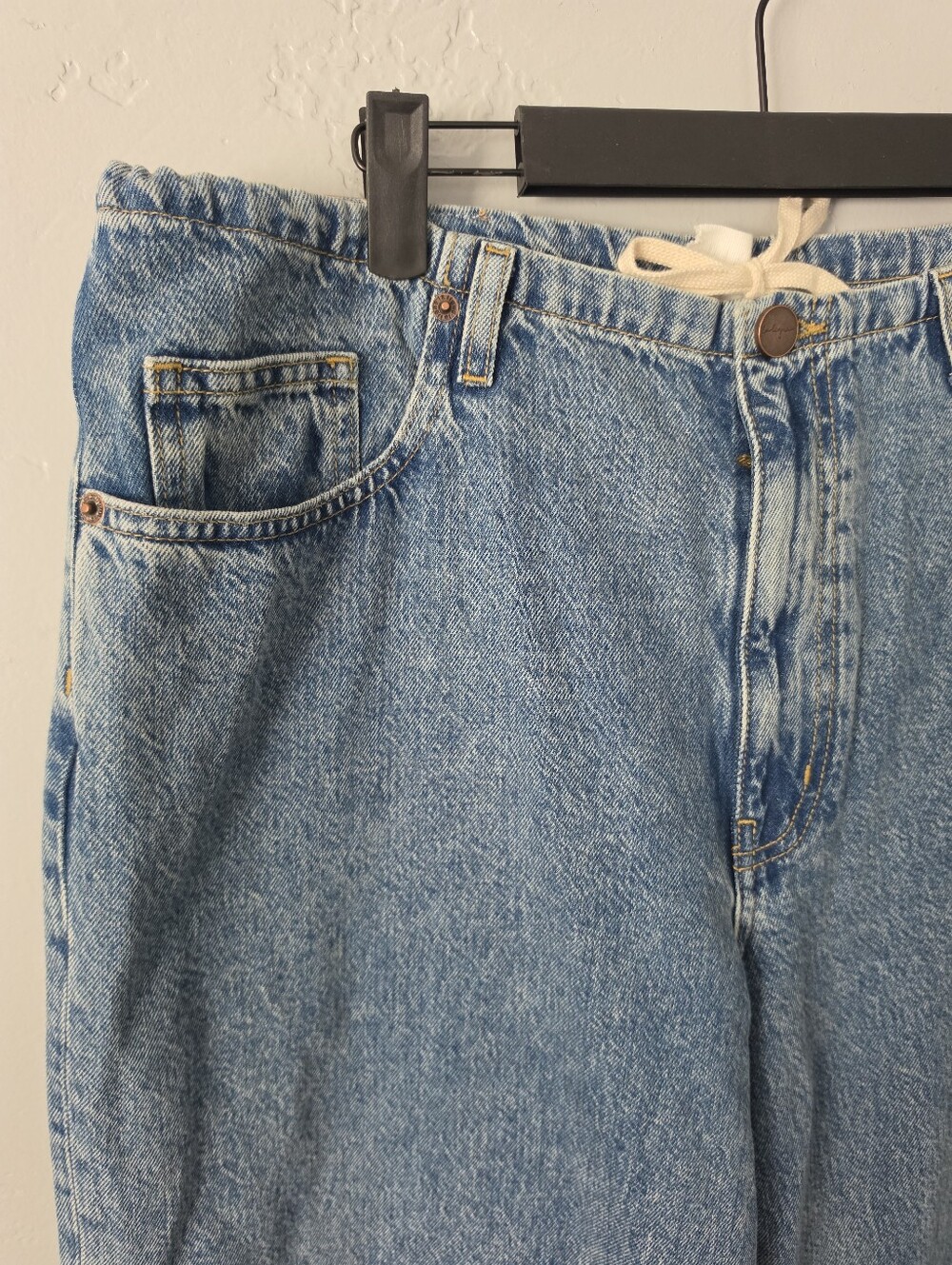 La Ligne Jenny Mid Rise Wide Leg Drawstring Jean Sz 31 - Picture 9 of 13
